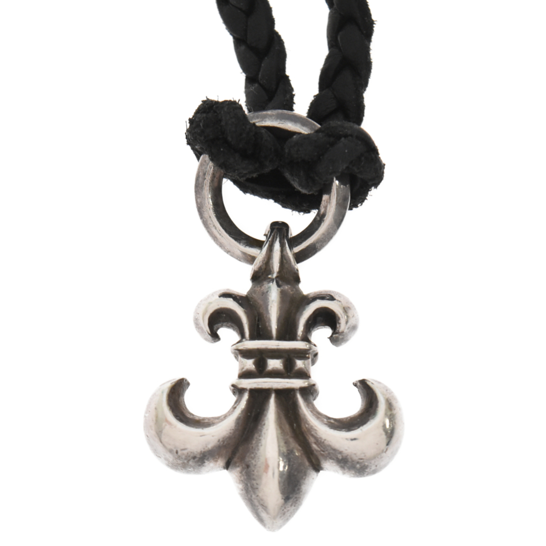 Chrome Hearts(クロムハーツ)のCHROME HEARTS クロムハーツ BS FLUER BSフレアペンダント W レザーブレイド ネックレス シルバー メンズのアクセサリー(ネックレス)の商品写真