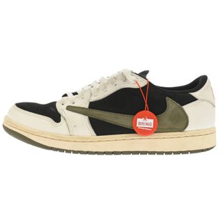 ナイキ(NIKE)のNIKE ナイキ ×TRAVIS SCOTT WMNS AIR JORDAN 1 LOW OG OLIVE DZ4137-106 トラヴィススコット ウィメンズ エアジョーダン1 オリーブ ローカットスニーカー US9.5/26.5cm(スニーカー)