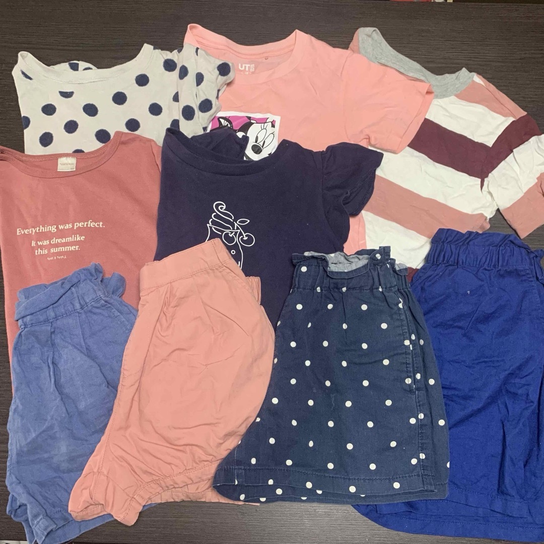 UNIQLO(ユニクロ)の110-120cm まとめ売り9点 キッズ/ベビー/マタニティのキッズ服女の子用(90cm~)(Tシャツ/カットソー)の商品写真