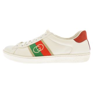 グッチ(Gucci)のGUCCI グッチ 20AW ACE エース GGロゴストライプ ローカットスニーカー ホワイト 644749(スニーカー)