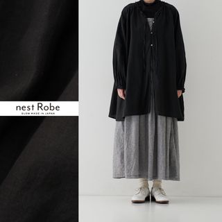 nest Robe - nest Robe リネンラミーフリルネックチュニック