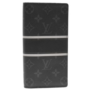 ルイヴィトン(LOUIS VUITTON)のLOUIS VUITTON ルイヴィトン ×fragment design フラグメント ポルトフォイユブラザ モノグラムエクリプス フラッシュ ロングウォレット 二つ折り長財布 ブラック M64438 CA1197(長財布)