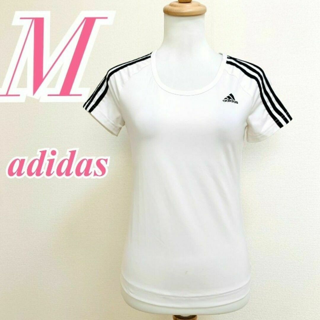 adidas(アディダス)のAdidas　アディダス　半袖カットソー　ロゴ スポーツウェア レディースのトップス(Tシャツ(半袖/袖なし))の商品写真