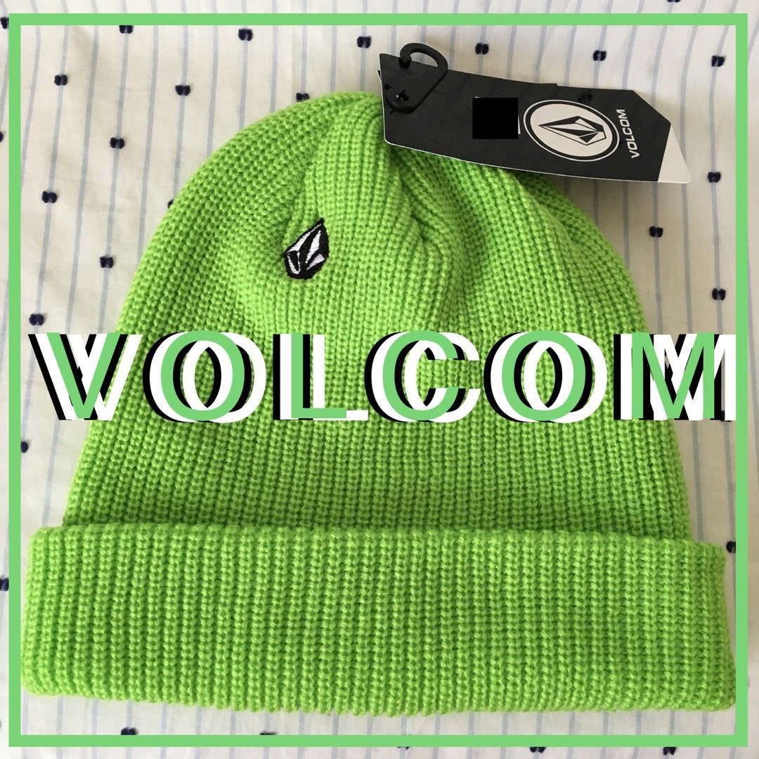 volcom(ボルコム)のVOLCOMボルコムUS限定蛍光ビーニーニットキャップ帽子1点物 メンズの帽子(キャップ)の商品写真