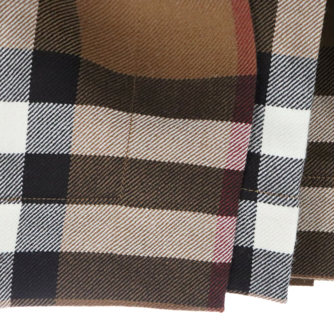 BURBERRY(バーバリー)のBURBERRY バーバリー 23AW exaggerated check pleated wool mini skirt イグザジャレイティド チェック プリーツウール ミニスカート レディース 8063237 ブラウン レディースのスカート(ミニスカート)の商品写真