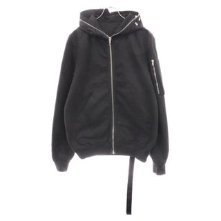 ダークシャドウ(DRKSHDW)のDRKSHDW ダークシャドウ 24SS GIMP FLIGHT BOMBER JACKET DU01D1772-CB ギムフライトボンバージャケット フルジップパーカー フーディー ブラック(パーカー)