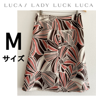 ルカレディラックルカ(LUCA/LADY LUCK LUCA)の[Lady Luck Luca] ボタニカル台形スカート（膝丈）(ひざ丈スカート)