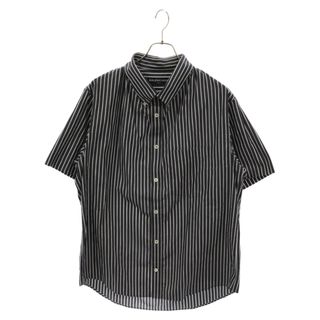 バレンシアガ(Balenciaga)のBALENCIAGA バレンシアガ 17SS ストライプ半袖ボタンダウンシャツ グレー 508558 TYB12(シャツ)