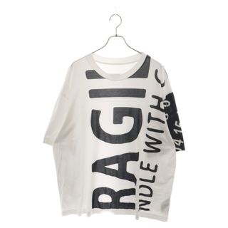 Martin Margiela マルタンマルジェラ 19AW FRAGILE ビッグロゴ オーバーサイズ 半袖カットソー 半袖Tシャツ ホワイト S50GC0562