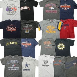 古着卸 まとめ売り プロチーム 半袖Tシャツ 17枚セット (メンズ M /S ) NFL NHL NBA カウボーイズ ジャイアンツ MS6250(その他)