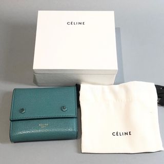 セリーヌ(celine)の美品 CELINE セリーヌ 三つ折り コンパクトウォレット W-PG-3165(財布)