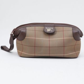 BURBERRY - K3660 内側美品 バーバリー チェック ヴィンテージ メーク ポーチ