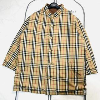 極美品 大きいサイズ4XL BURBERRY 春に 2wayリバーシブルブルゾン