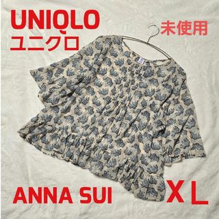 ユニクロ(UNIQLO)の未使用UNIQLO ユニクロ ANNA SUI コラボ シフォン ブラウス XＬ(シャツ/ブラウス(長袖/七分))