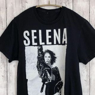 ミュージックティー(MUSIC TEE)のセレーナ　SELENA　ミュージックＴシャツ　サイズＳ　黒ブラック　メンズ古着(Tシャツ/カットソー(半袖/袖なし))