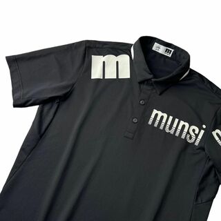 マンシングウェア(Munsingwear)の2022年モデル マンシングウェア ストレッチ 半袖 ポロシャツ メンズ L 黒(ウエア)