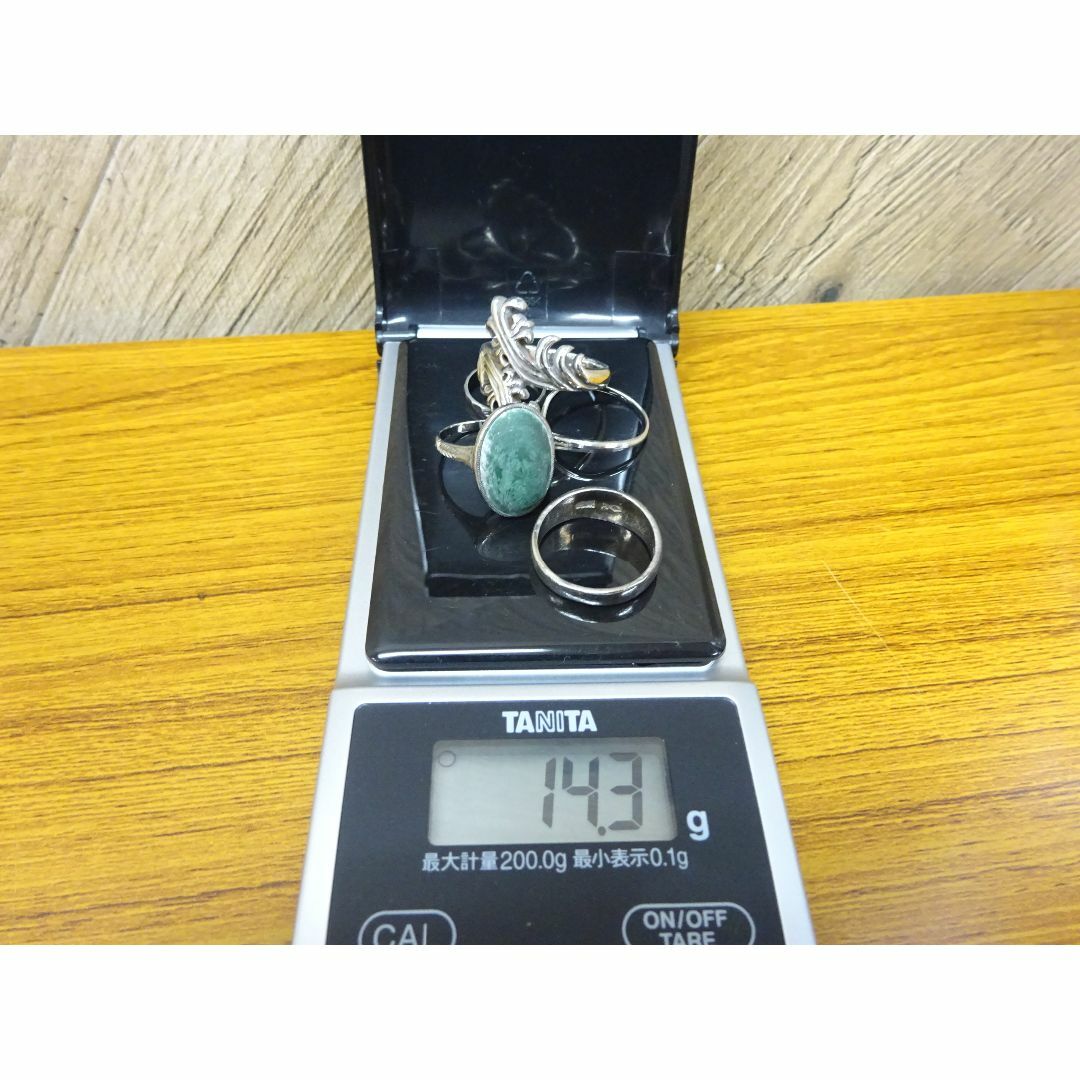 K本095/ シルバー 925 リング 指輪 5点 約14g レディースのアクセサリー(リング(指輪))の商品写真