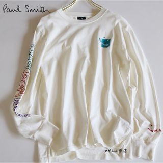 ポールスミス(Paul Smith)の【PAUL SMITH】長袖Tシャツ　ロンティー　かわいい刺繍　白系　M★(Tシャツ/カットソー(七分/長袖))