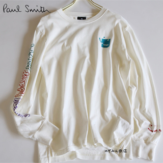 Paul Smith - 【PAUL SMITH】長袖Tシャツ　ロンティー　かわいい刺繍　白系　M★