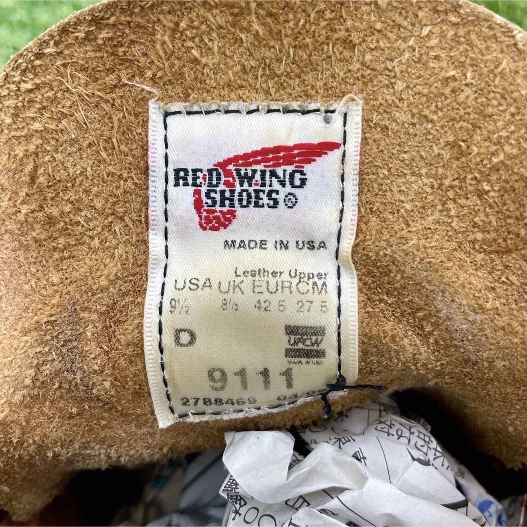 REDWING(レッドウィング)の【安心品質0331】廃盤レッドウイング9111送料込REDWINGUS9.5D メンズの靴/シューズ(ブーツ)の商品写真