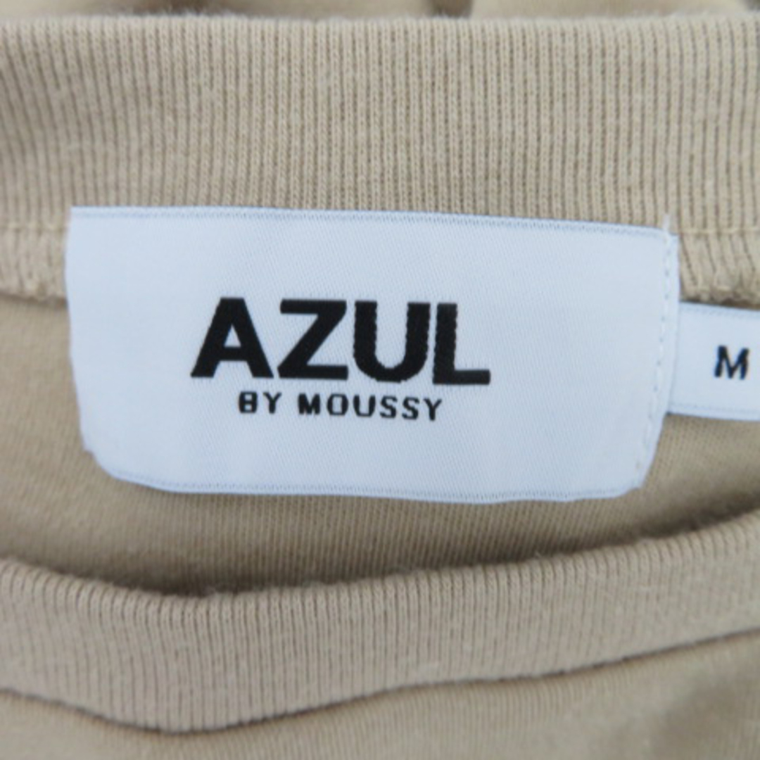 AZUL by moussy(アズールバイマウジー)のアズールバイマウジー カットソー 長袖 ラウンドネック 無地 M ベージュ メンズのトップス(Tシャツ/カットソー(七分/長袖))の商品写真