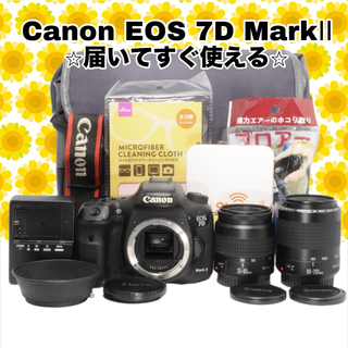 キヤノン(Canon)の❤初心者おすすめ❤Canon EOS 7D Mark Ⅱ ❤ダブルレンズ❤(デジタル一眼)