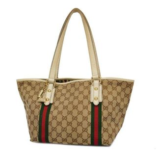 グッチ(Gucci)の【4hd4512】グッチ トートバッグ/GGキャンバス/シェリーライン/137396/キャンバス/ベージュ/ゴールド金具 【中古】 レディース(トートバッグ)