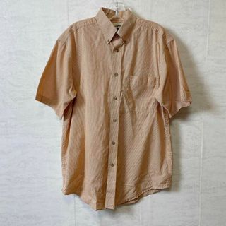 ラングラー(Wrangler)のラングラー　RIATA　半袖シャツ　ボタンダウン　オレンジ　メンズ　古着(シャツ)