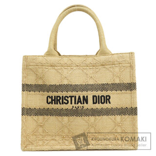クリスチャンディオール(Christian Dior)のCHRISTIAN DIOR ブックトートスモール ハンドバッグ ラフィア レディース(ハンドバッグ)
