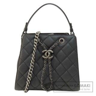 シャネル(CHANEL)のCHANEL CCバケット マトラッセ 2WAY シルバー金具 ハンドバッグ キャビアスキン レディース(ハンドバッグ)