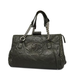 シャネル(CHANEL)の【4hd4530】シャネル ショルダーバッグ/チェーンショルダー/レザー/ブラック 【中古】 レディース(ショルダーバッグ)