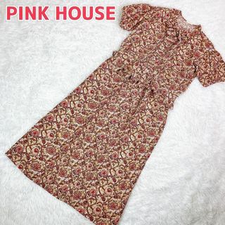 PINK HOUSE - 【美品】ピンクハウス セットアップ ブラウス スカート 花柄 ピコフリル