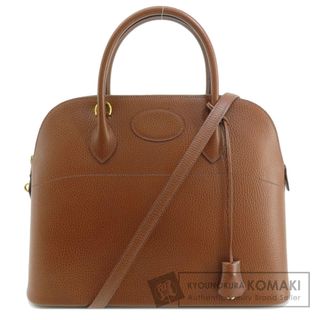 エルメス(Hermes)のHERMES ボリード35 ブラウン ゴールド金具 ハンドバッグ アルデンヌ レディース(ハンドバッグ)