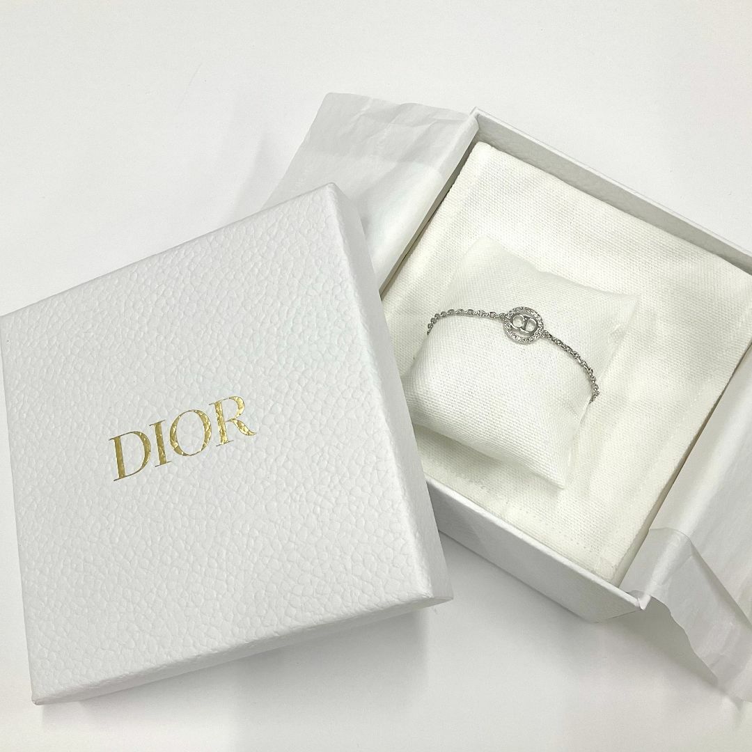 Christian Dior(クリスチャンディオール)の8730 クリスチャンディオール CD ブレスレット ロゴ ラインストーン  レディースのアクセサリー(ブレスレット/バングル)の商品写真