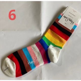 ハッピーソックス(Happy Socks)のハッピーソックス新品 レディース　靴下 ストライプカラフル(ソックス)