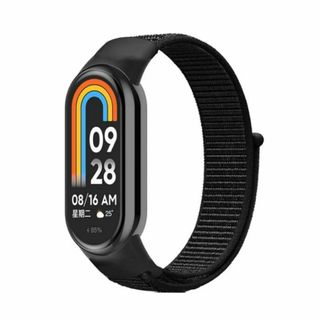 Xiaomi Smart Band8 ベルト バンド ナイロン ループ ブラック(モバイルケース/カバー)