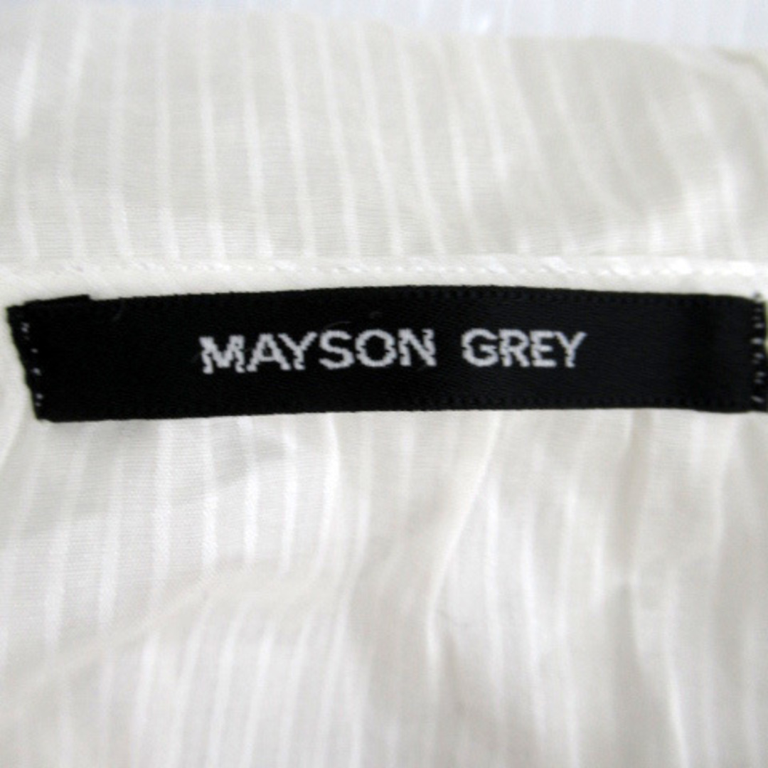 MAYSON GREY(メイソングレイ)のメイソングレイ シャツ ブラウス 七分袖 フード付き シースルー ストライプ柄 レディースのトップス(その他)の商品写真