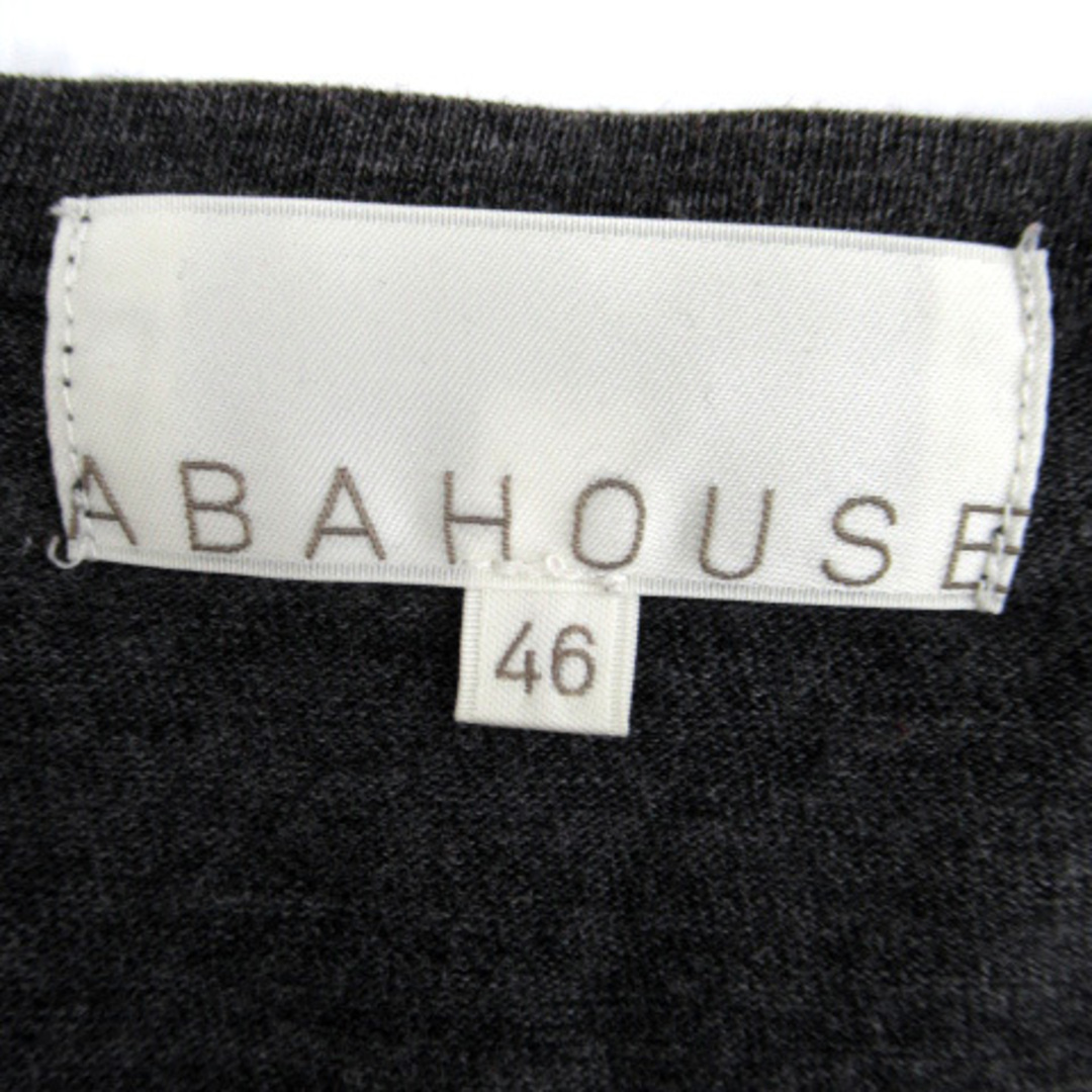 ABAHOUSE(アバハウス)のアバハウス ABAHOUSE カットソー 半袖 ラウンドネック 46 ブラック メンズのトップス(Tシャツ/カットソー(半袖/袖なし))の商品写真