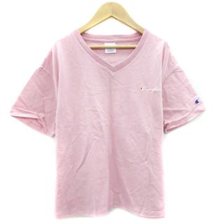 チャンピオン(Champion)のチャンピオン Tシャツ カットソー 半袖 Vネック ロゴ刺繍 2L ピンク(Tシャツ/カットソー(半袖/袖なし))