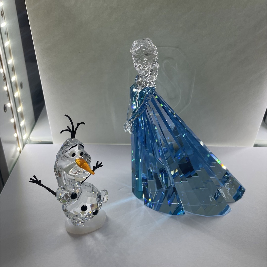 SWAROVSKI(スワロフスキー)の専用 Disney  エルサ&オラフ インテリア/住まい/日用品のインテリア小物(置物)の商品写真