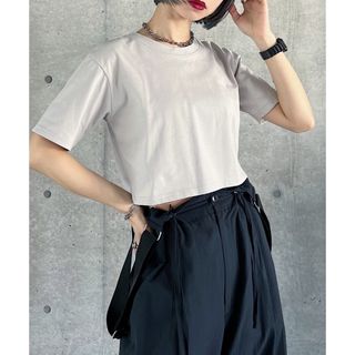 ページボーイ(PAGEBOY)の【PAGEBOY】 ファブリックファンクションコンパクトT ショート丈Tシャツ(Tシャツ/カットソー(半袖/袖なし))