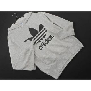 アディダス(adidas)のadidas アディダス ロゴ プルオーバー パーカー size0/グレー ■◇ メンズ(パーカー)