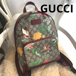 グッチ(Gucci)の☆美品☆GUCCI  ティアン　GGスプリーム　バックパック　リュック　肩掛け(リュック/バックパック)