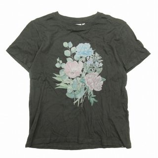 マウジー(moussy)のマウジー moussy フラワー 花 プリント Tシャツ 半袖 クルーネック(Tシャツ(半袖/袖なし))