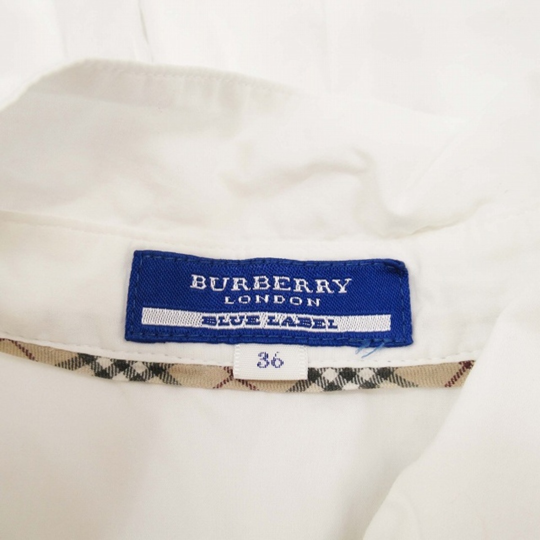 BURBERRY BLUE LABEL(バーバリーブルーレーベル)の美品 バーバリーブルーレーベル マイクロチェック フリルスリーブ ブラウス レディースのトップス(シャツ/ブラウス(半袖/袖なし))の商品写真