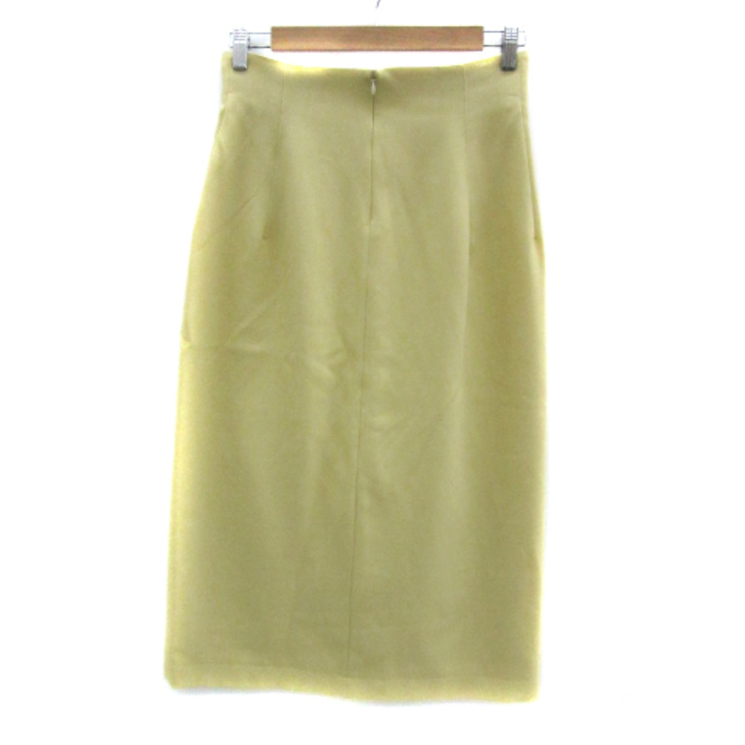 Le souk(ルスーク)のルスーク タイトスカート ロング丈 無地 スリット 40 L 黄色 イエロー レディースのスカート(ロングスカート)の商品写真