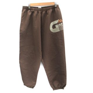 ジーフィット G-FIT フィットネスウェア ジョガーパンツ プリント L 茶(その他)