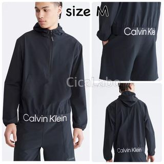 カルバンクライン(Calvin Klein)の【新品】カルバンクライン ロゴ アノラック ブラック M(ナイロンジャケット)