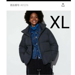 ユニクロ(UNIQLO)のユニクロ　パウダーソフトダウンジャケット ブラック　XL(ダウンジャケット)