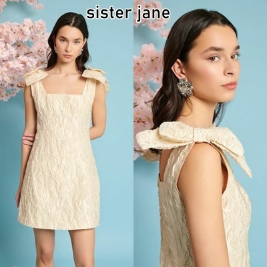 sister jane(シスタージェーン)のSister Jane リボン ジャガード ミニワンピース レディースのワンピース(ミニワンピース)の商品写真